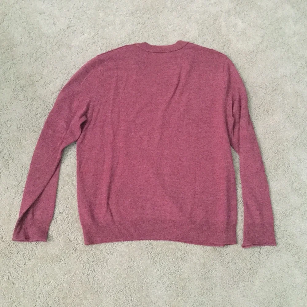 Banana Republic Lambs Wool Cashmere Red Sweater Size Large Fall Winter Basic